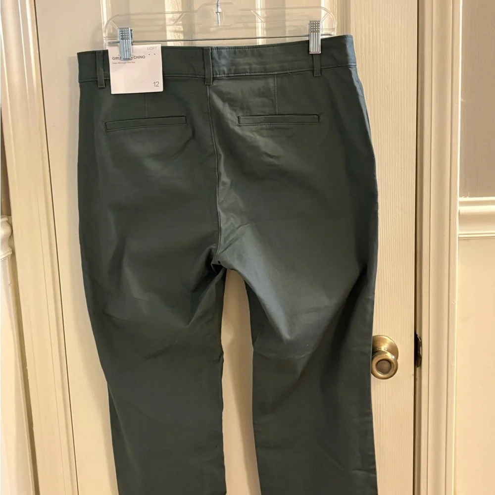 LOFT Girlfriend Chino Pants in Dark Green